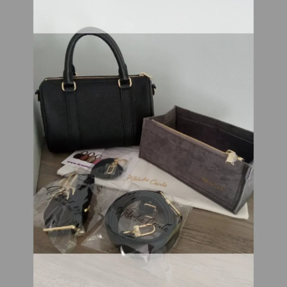 DUYP Melodie Cecile Black Grained leather - Mini Boston bag - Picture 5 of 13